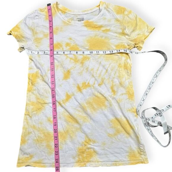 PINK VICTORIA’S SECRET Women’s Yellow White Tie-Dye Short Sleeve T-Shirt Size XS - Picture 4 of 4